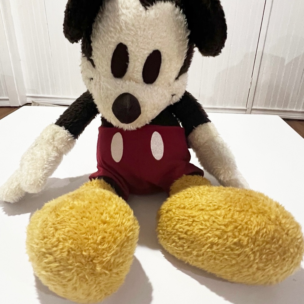 Disney Plush Mouse Toy with Red Shorts and Yellow Shoes